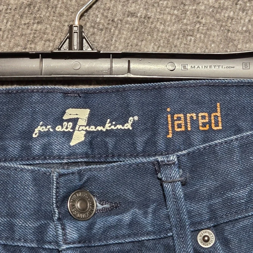 7‎ For All Mankind Jared Men Straight Leg Jeans Dark Wash Blue Sz 32 33x33